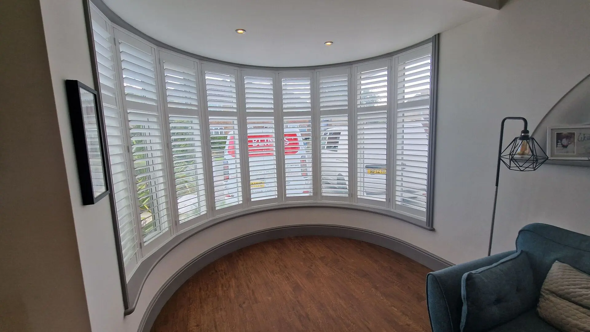 Bay Window Shutters by JV Blinds