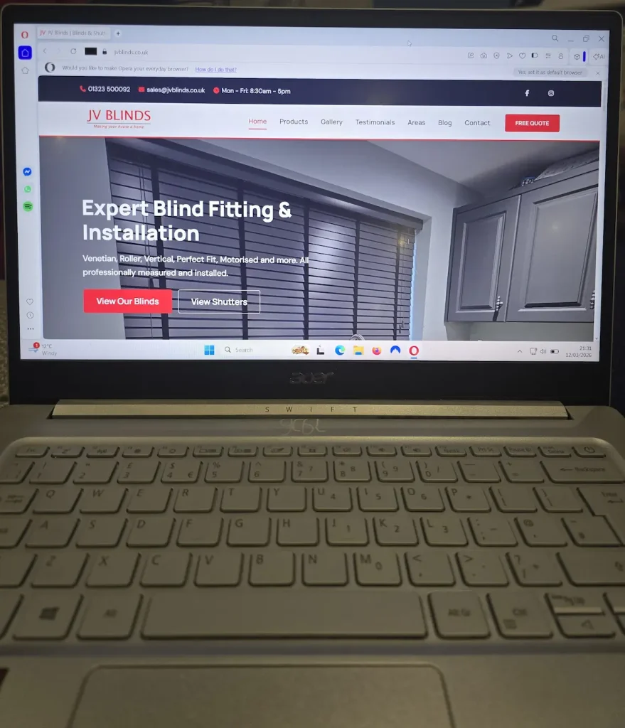 laptop showing website page
