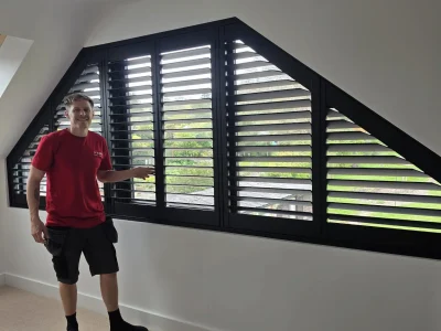Stunning shaped shutter installed in Willingdon.